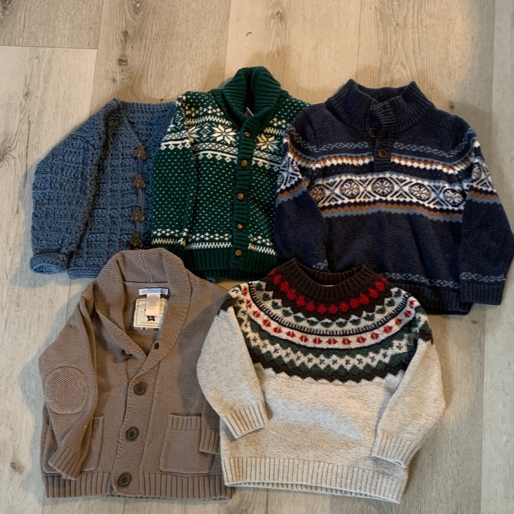Boys Bundle of 5 Winter Christmas Sweaters